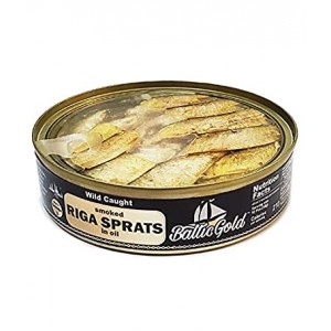 CLEAR TOP - SMOKED RIGA SPRATS IN OIL 